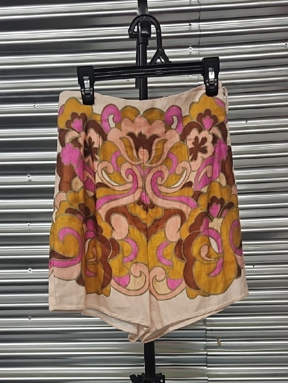 Zimmermann Floral-Print High-Waist Shorts in Pink, Mustard & Brown